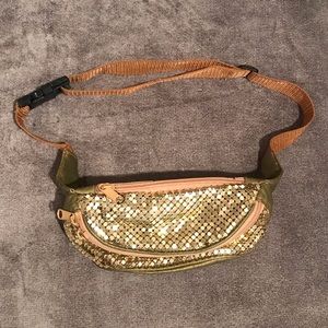 Gold sequin fanny pack